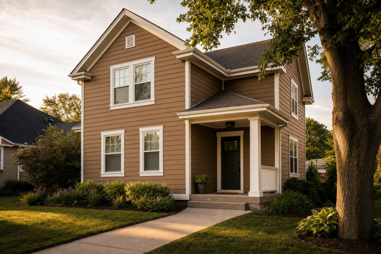 Weathered Oak by Benjamin Moore on exterior