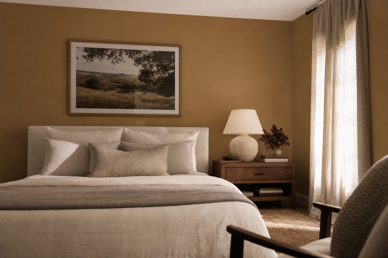 Weathered Oak by Benjamin Moore on interiors