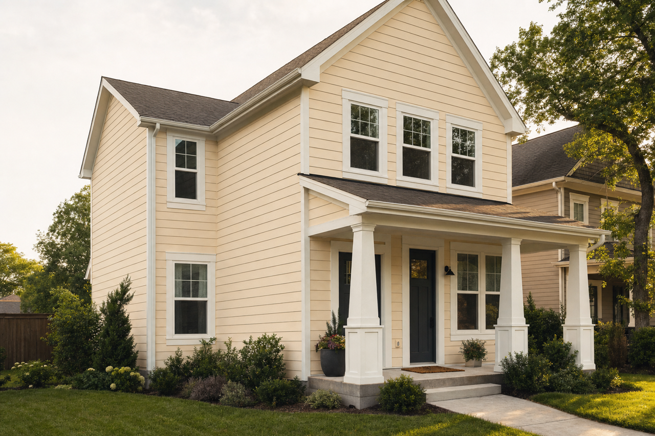 Lambskin by Benjamin Moore on exterior