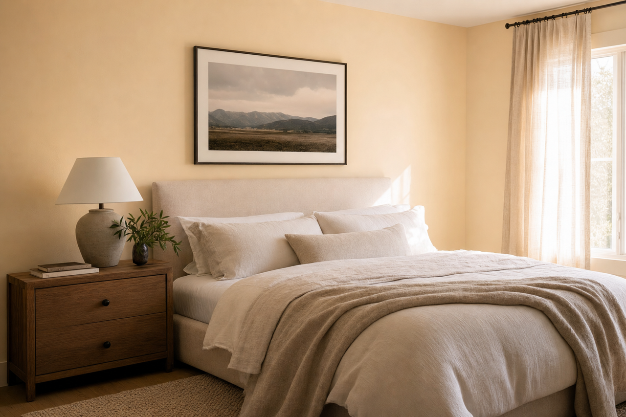 Lambskin by Benjamin Moore on interiors