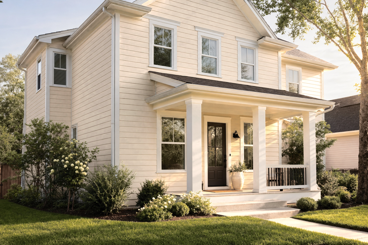 Moccasin by Benjamin Moore on exterior