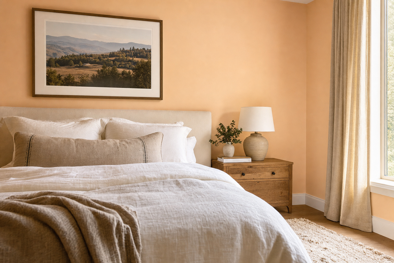 Melon by Benjamin Moore on interiors