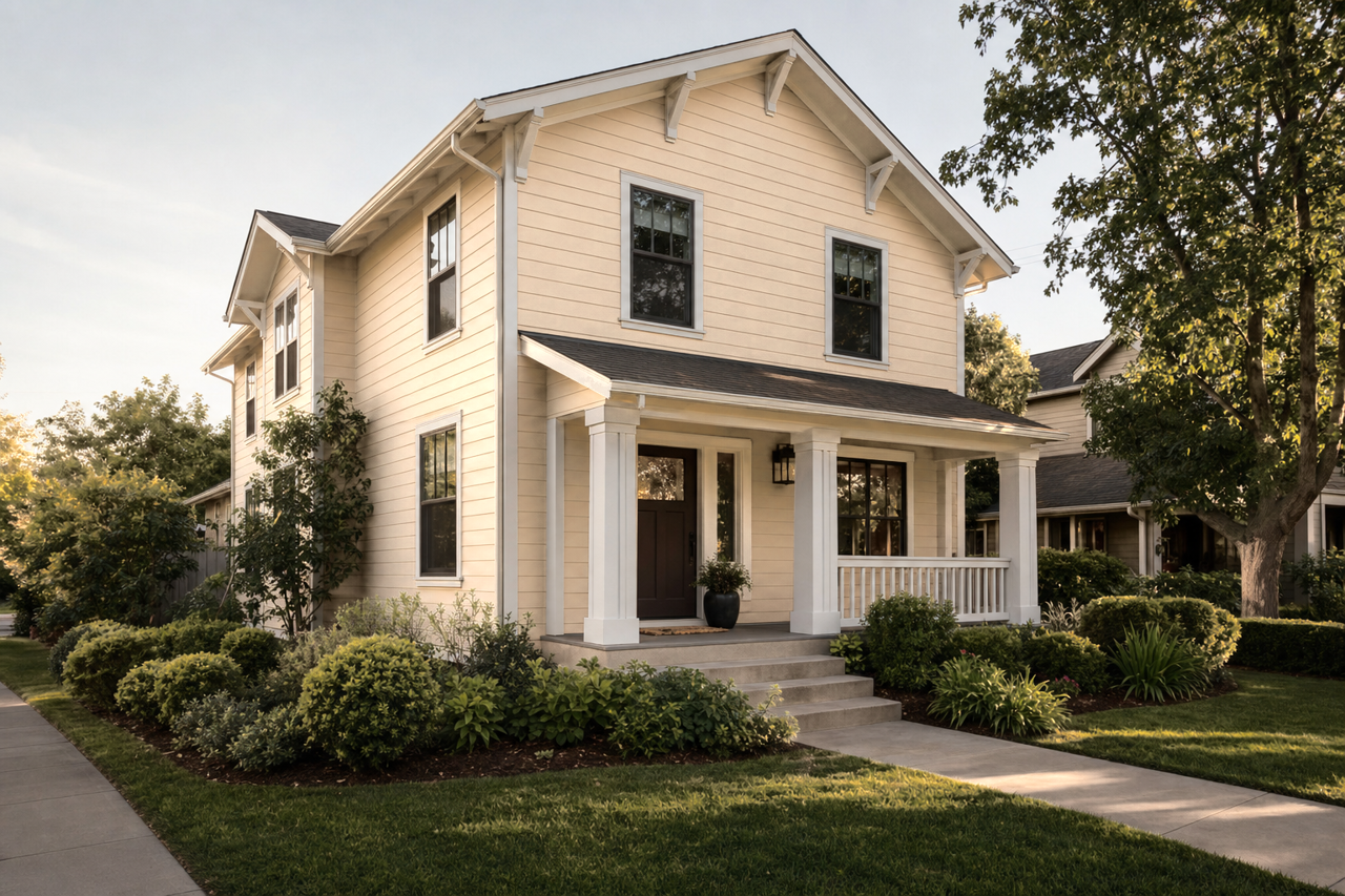 Blanched by Benjamin Moore on exterior