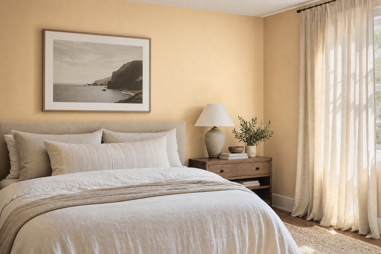 Blanched by Benjamin Moore on interiors