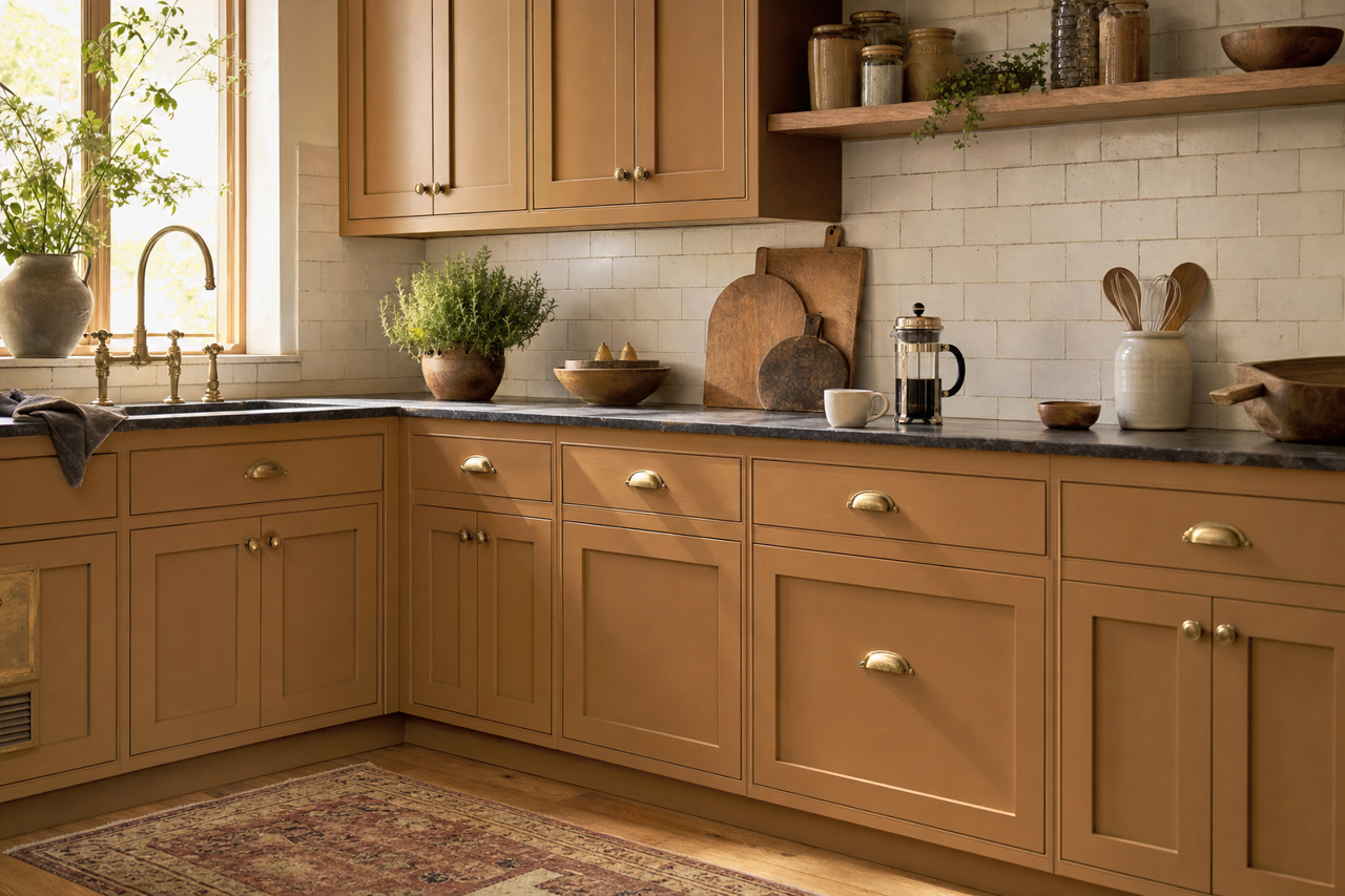 Gettysburgh by Benjamin Moore on cabinets