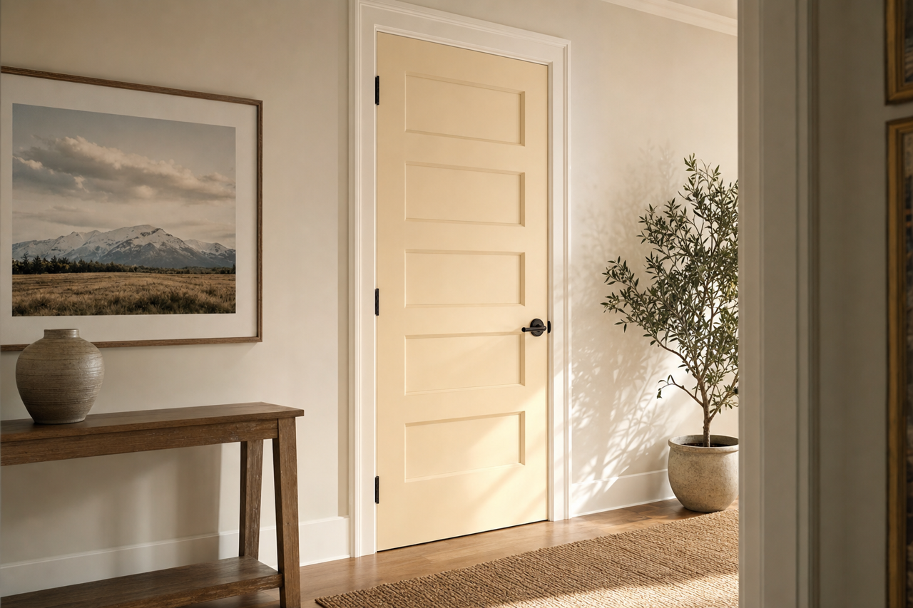 Wood Ash by Benjamin Moore on interior-doors