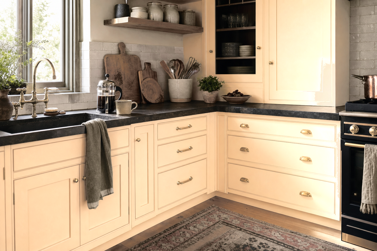 Wellesley by Benjamin Moore on cabinets