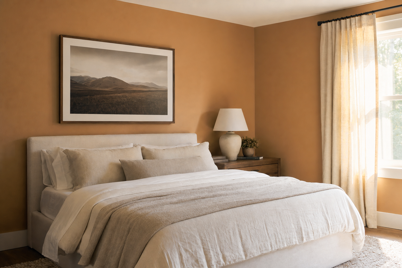 Fairmont Gold by Benjamin Moore on interiors