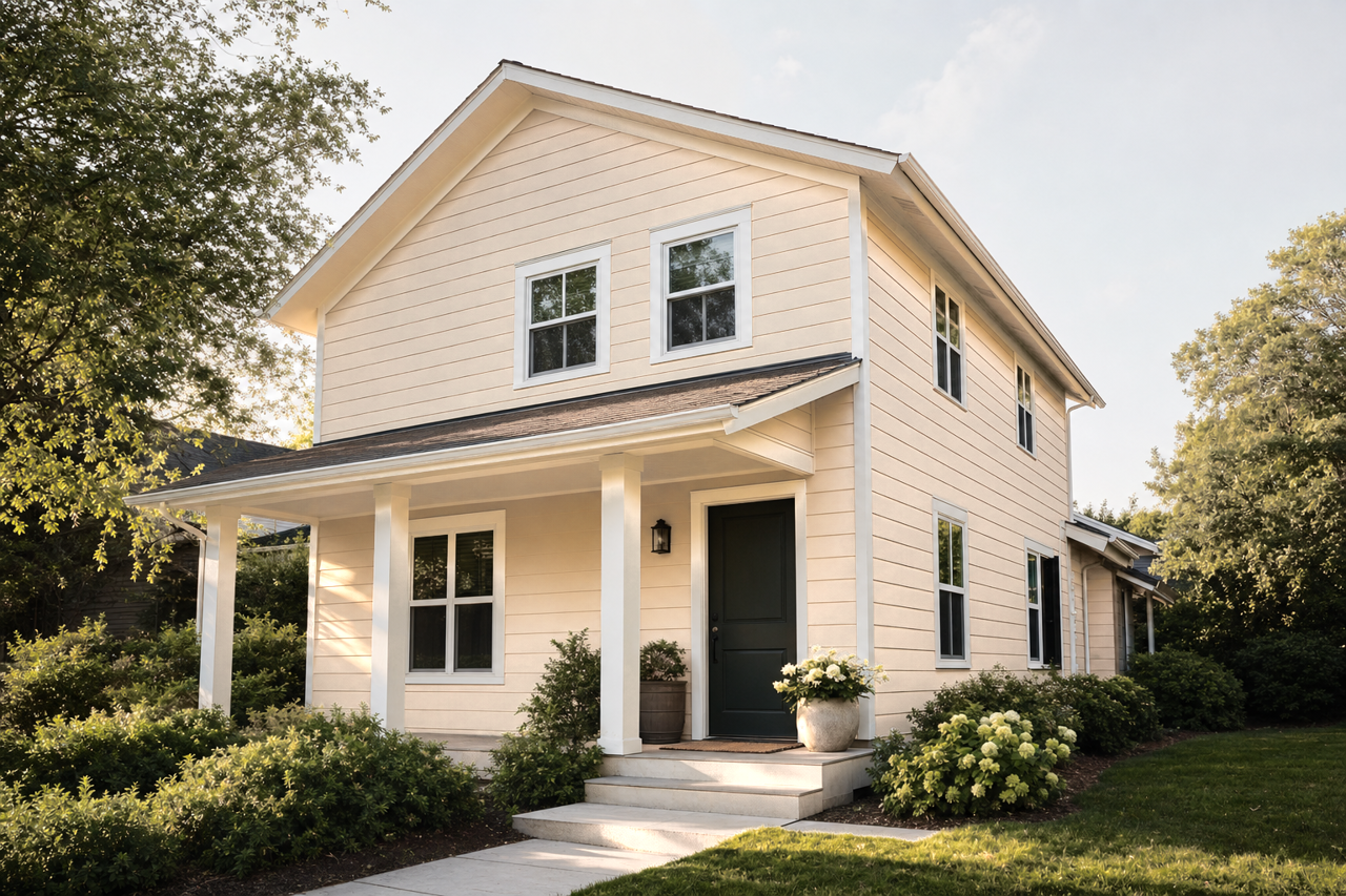 Alpaca by Benjamin Moore on exterior