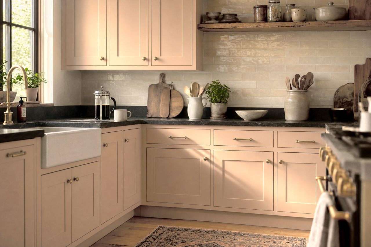 Cream Soda by Benjamin Moore on cabinets