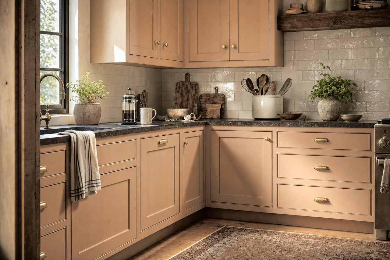Beach by Benjamin Moore on cabinets