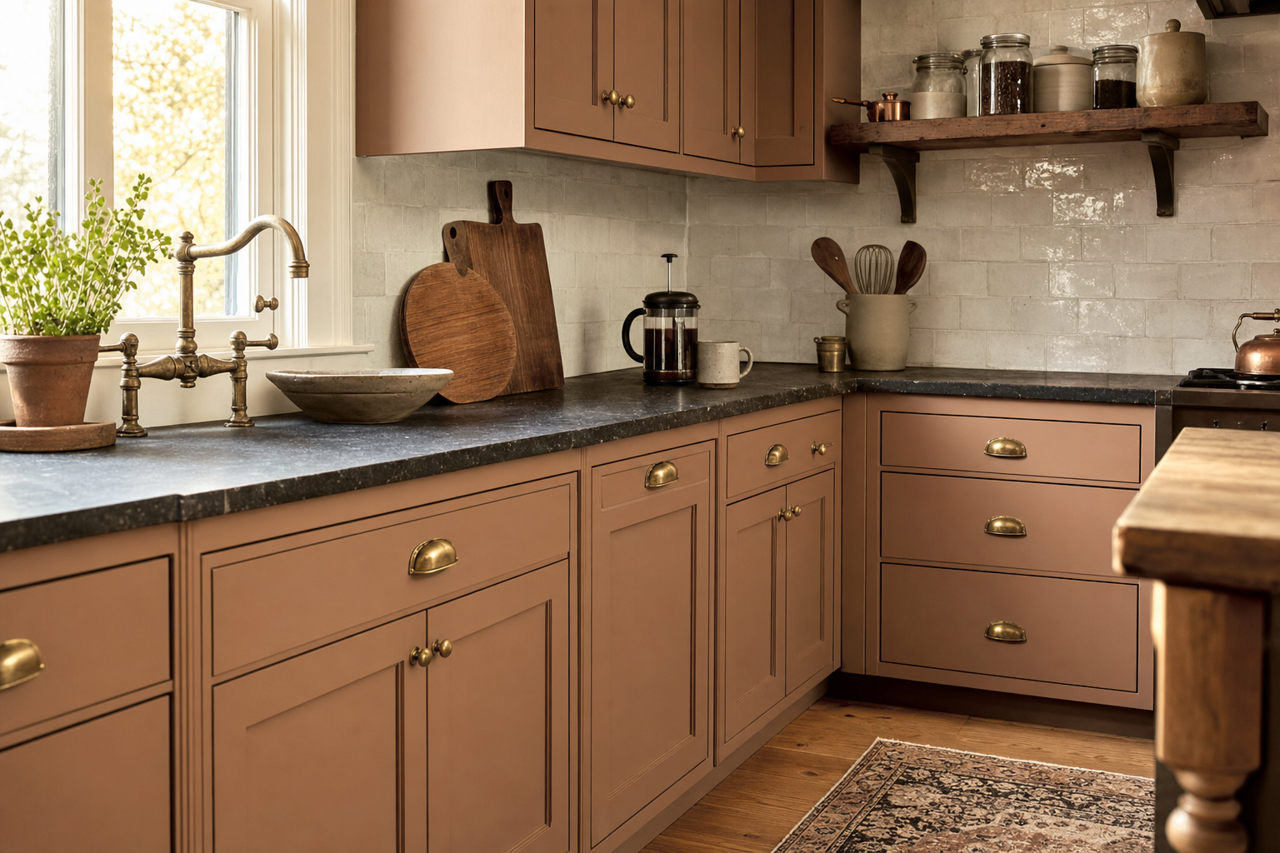 Lake by Benjamin Moore on cabinets