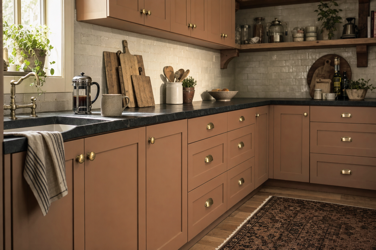 Vero by Benjamin Moore on cabinets