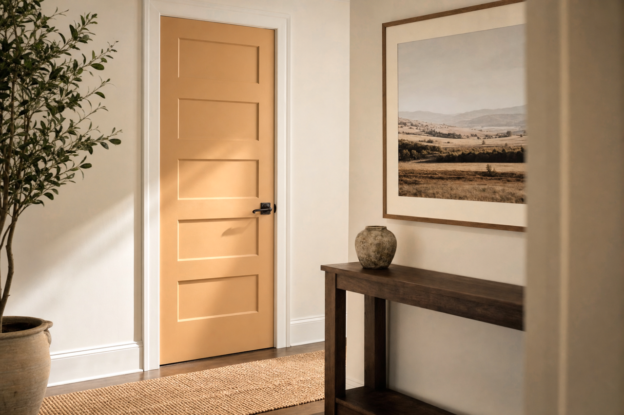 Butternut Squash by Benjamin Moore on interior-doors