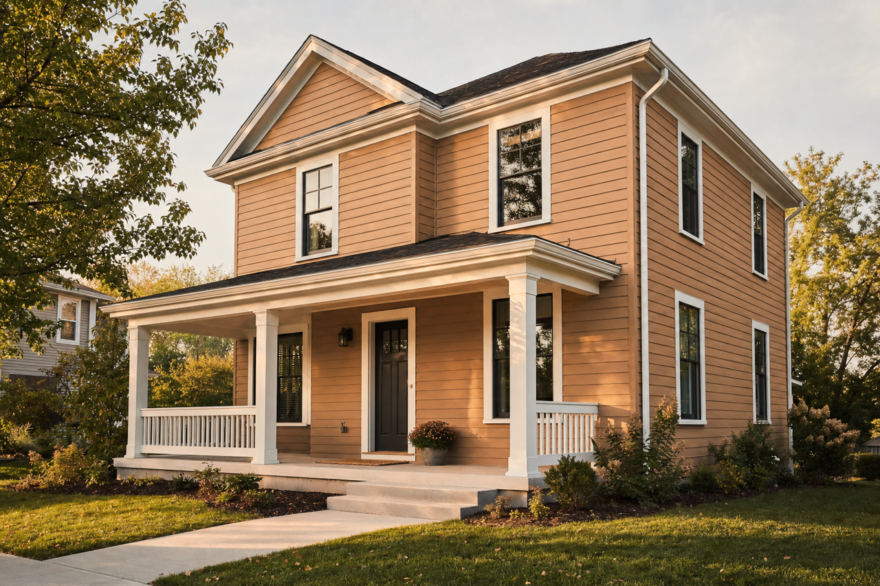 Warm Apple Crisp by Benjamin Moore on exterior