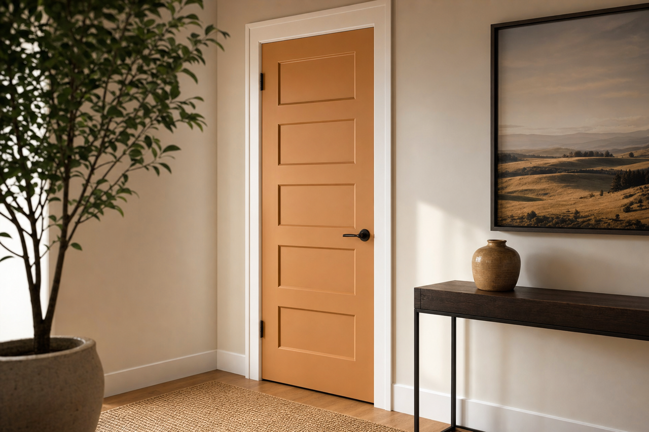 Warm Apple Crisp by Benjamin Moore on interior-doors