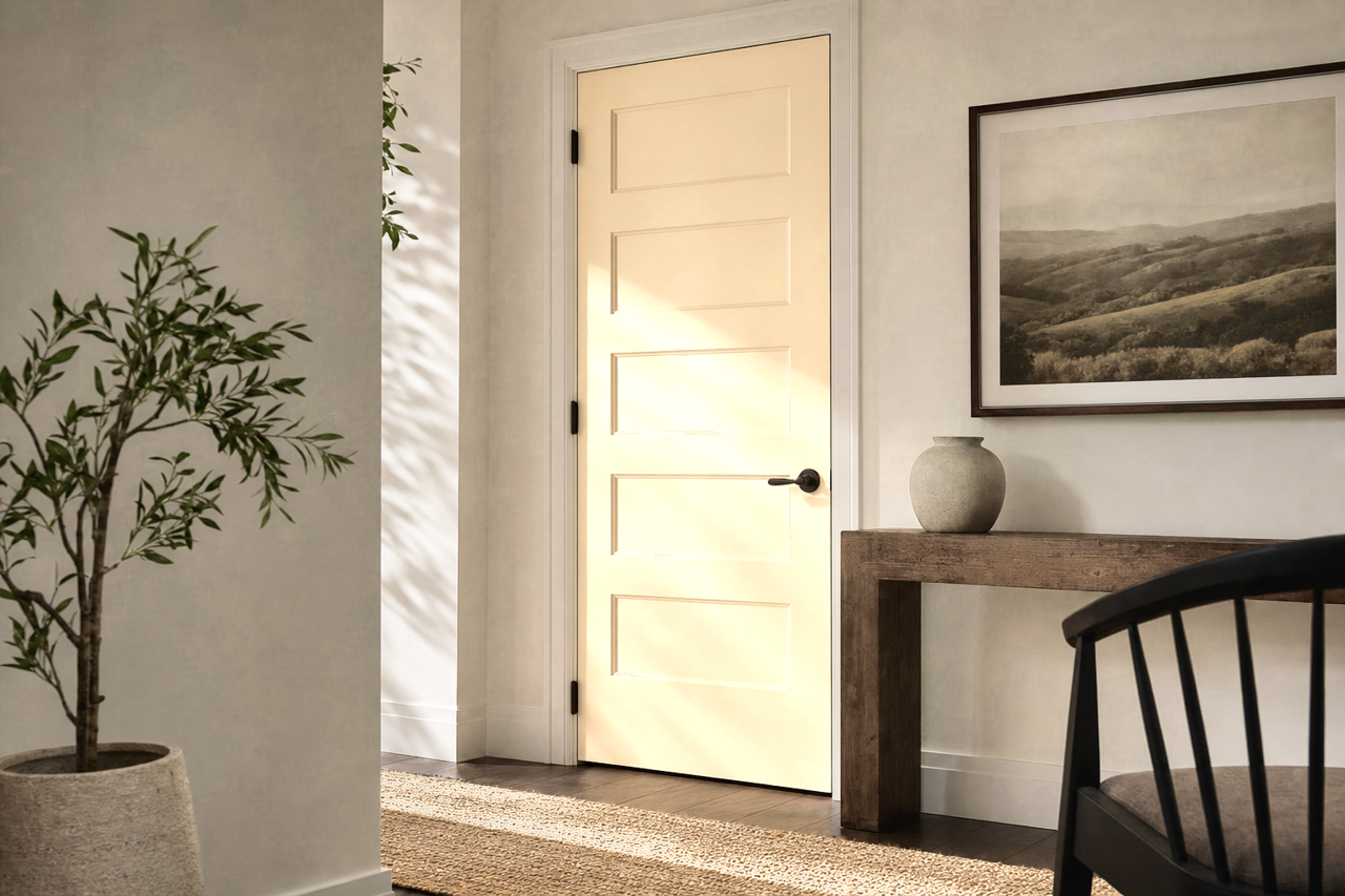 Barbados Sand by Benjamin Moore on interior-doors