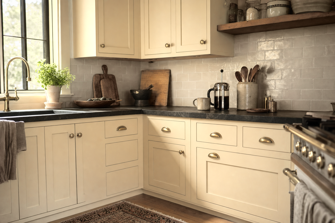 Oakwood Manor by Benjamin Moore on cabinets