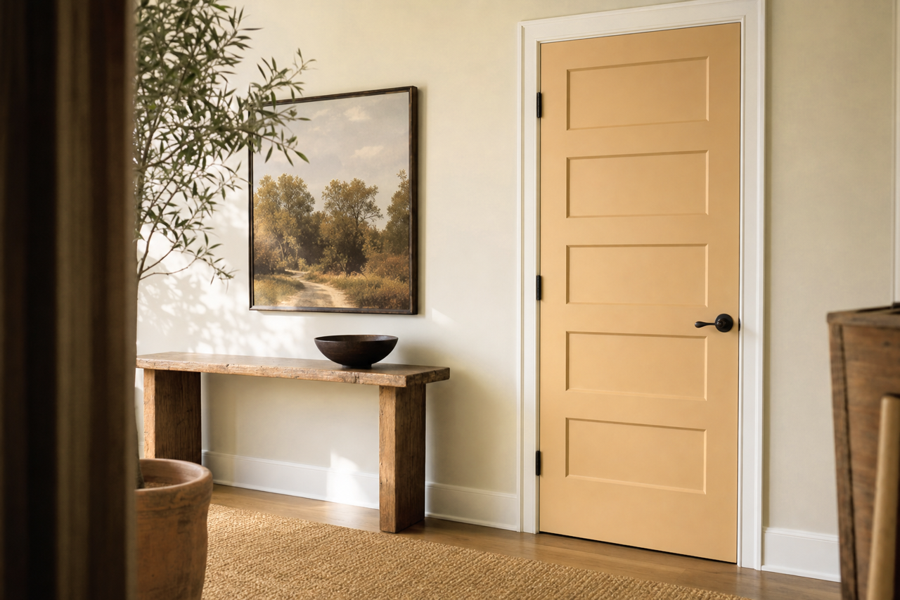 Simple Pleasures by Benjamin Moore on interior-doors