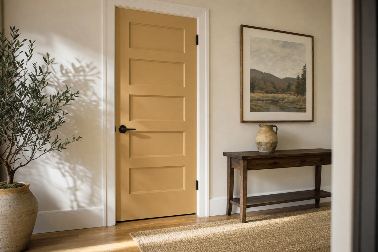 Toasted by Benjamin Moore on interior-doors