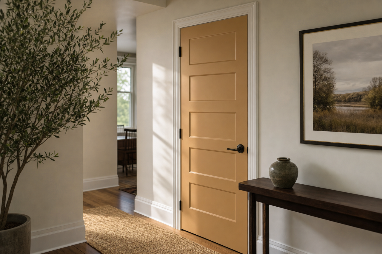 Byzantine Gold by Benjamin Moore on interior-doors