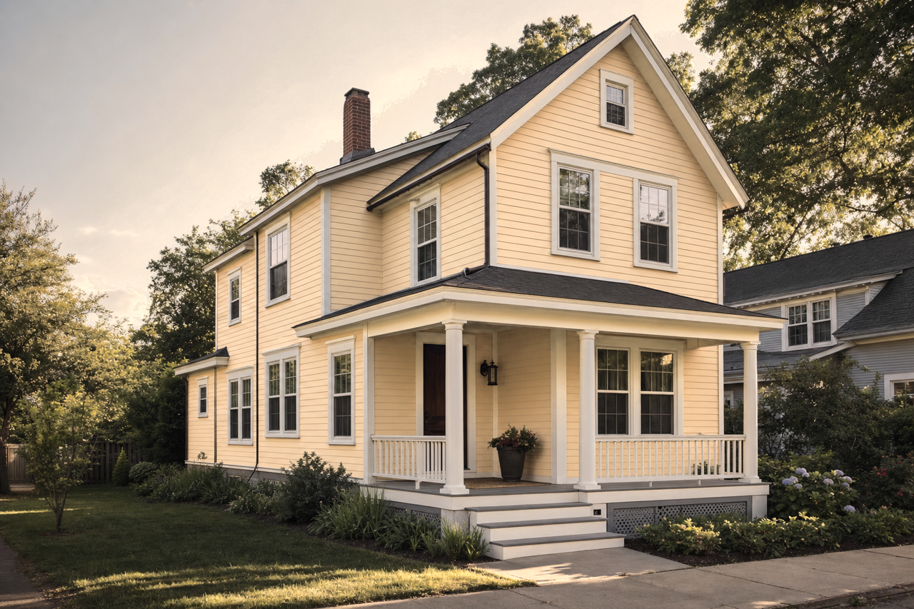 Fennel by Benjamin Moore on exterior