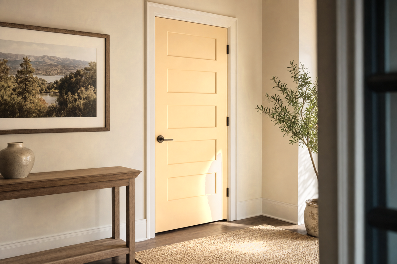 Fennel by Benjamin Moore on interior-doors