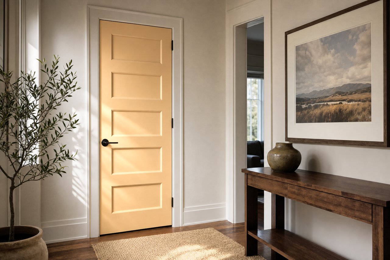 Boardwalk by Benjamin Moore on interior-doors