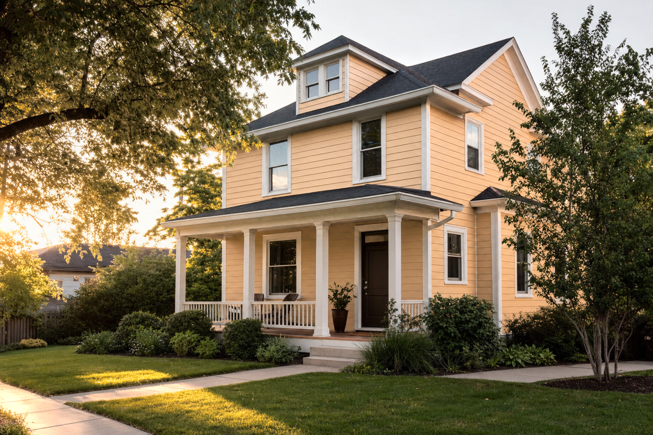Camel by Benjamin Moore on exterior