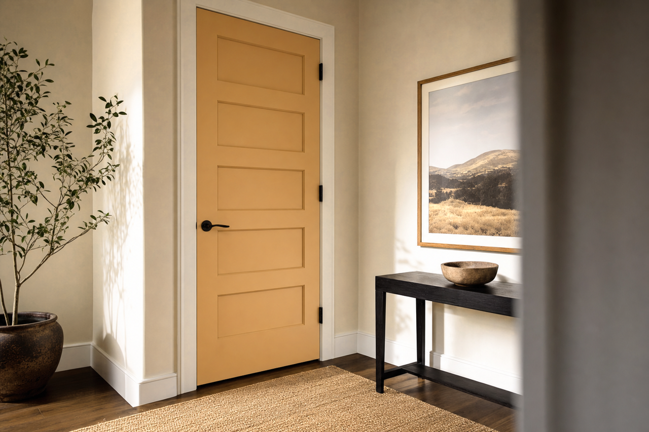 Camel by Benjamin Moore on interior-doors