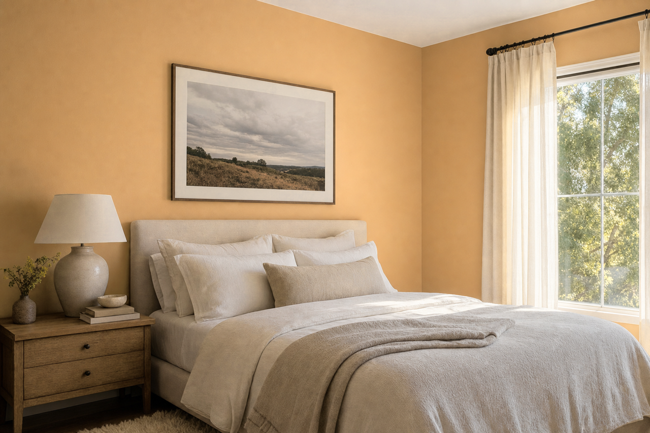 Camel by Benjamin Moore on interiors