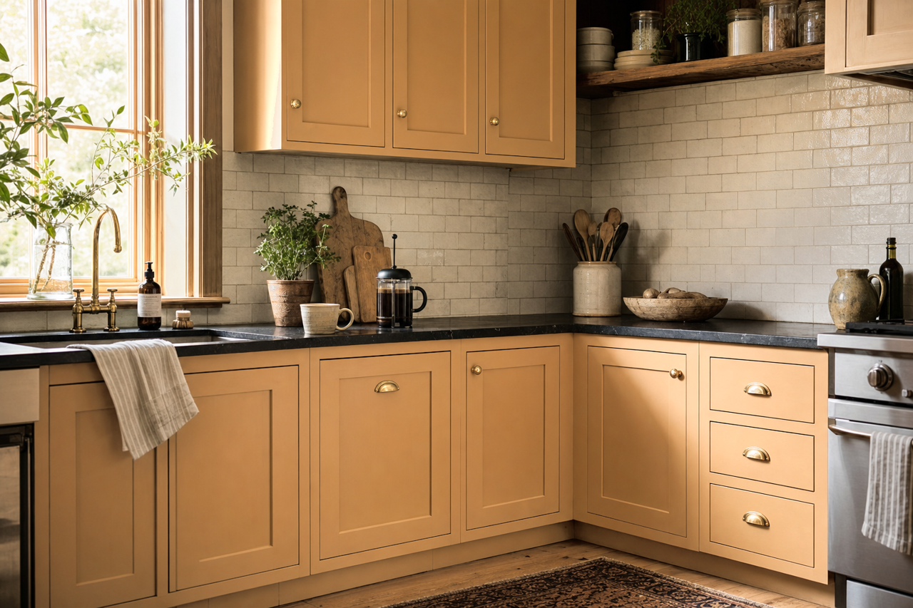 Desert by Benjamin Moore on cabinets