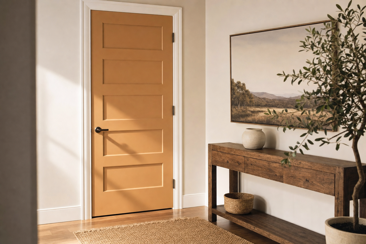 Maple Syrup by Benjamin Moore on interior-doors
