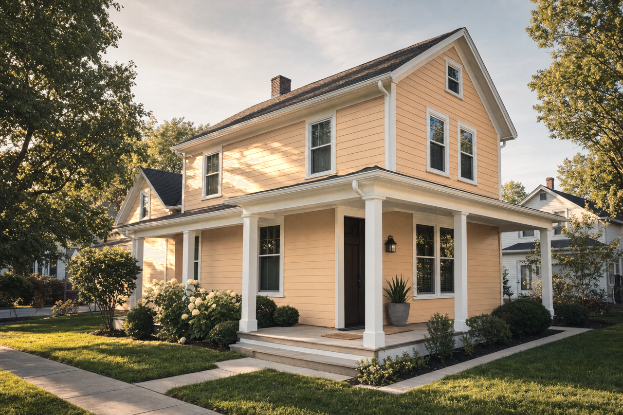 Tawny Bisque by Benjamin Moore on exterior