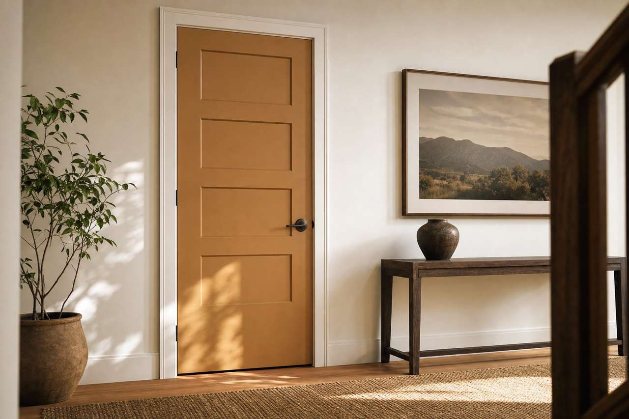 Graham by Benjamin Moore on interior-doors