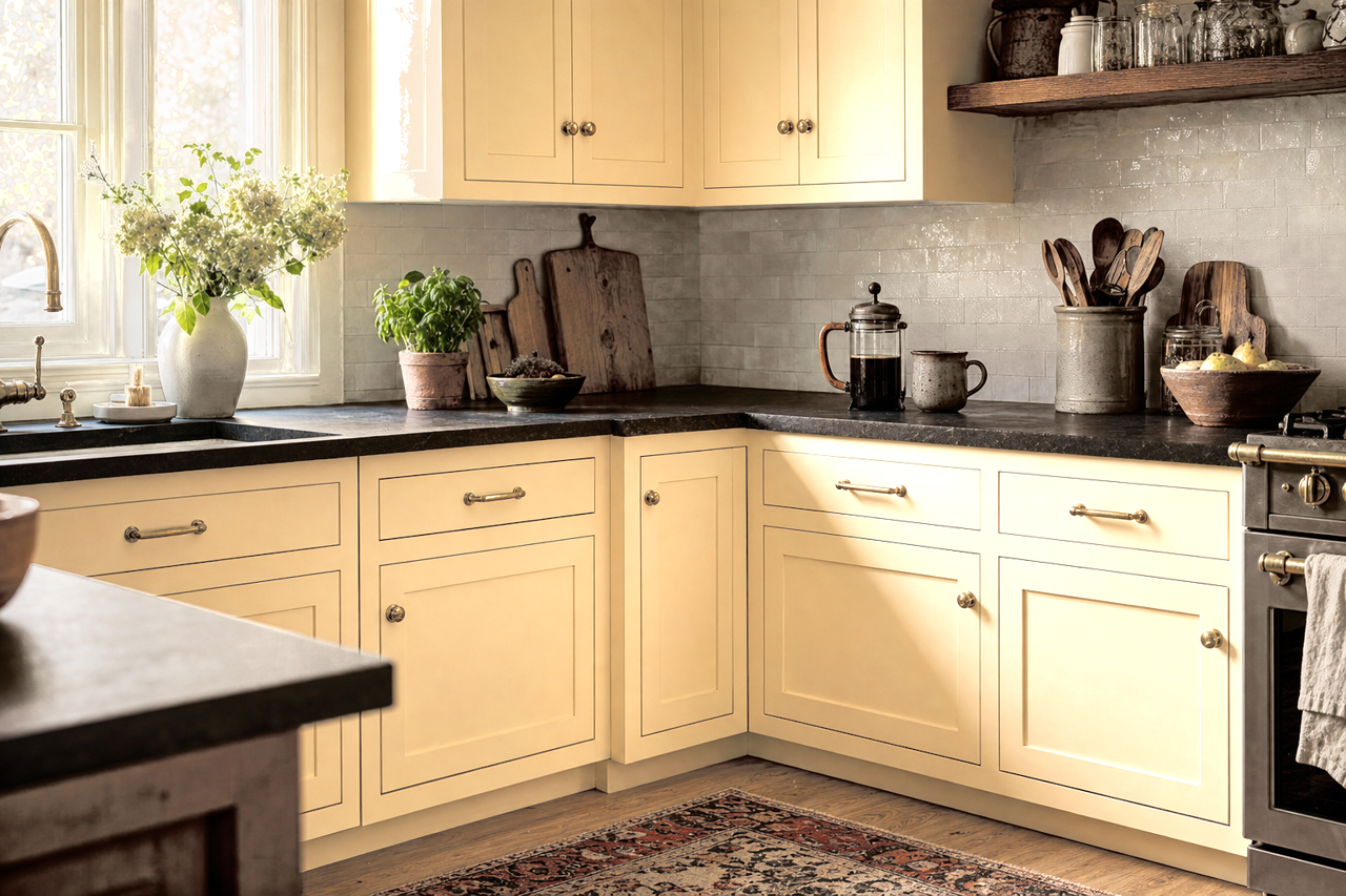 Heartsmere by Benjamin Moore on cabinets
