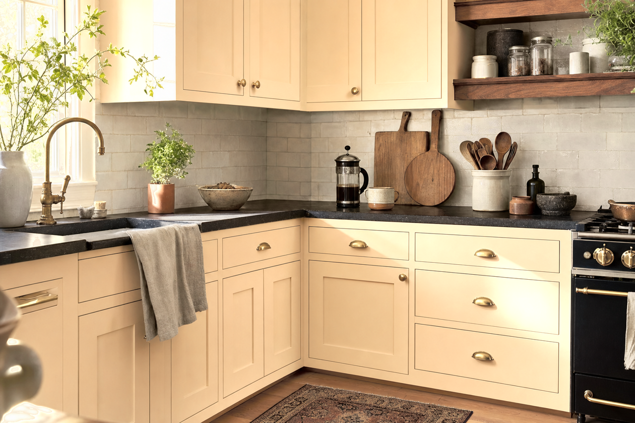 Mohave by Benjamin Moore on cabinets