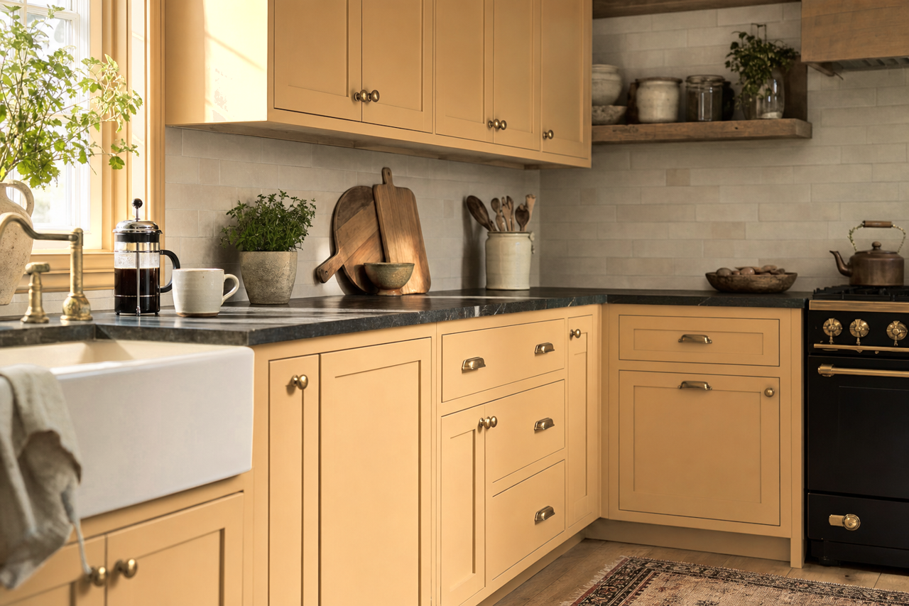Guesthouse by Benjamin Moore on cabinets