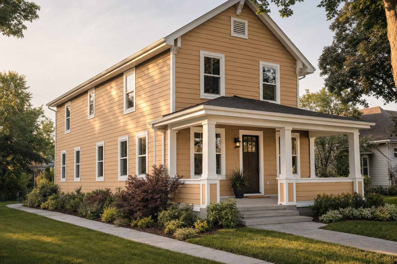 Classic Caramel by Benjamin Moore on exterior