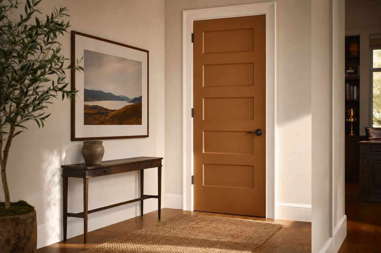 Honeycomb by Benjamin Moore on interior-doors