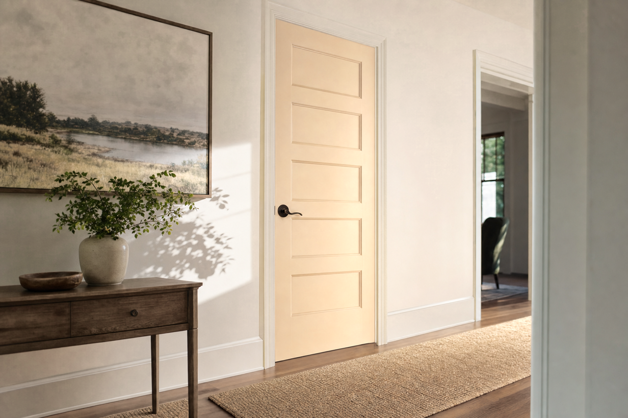 Cocoa by Benjamin Moore on interior-doors