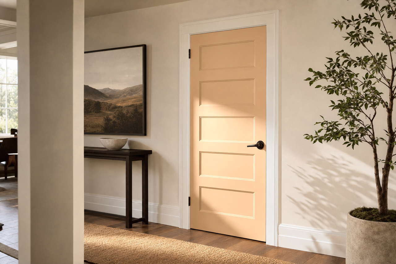 Palm Desert Tan by Benjamin Moore on interior-doors