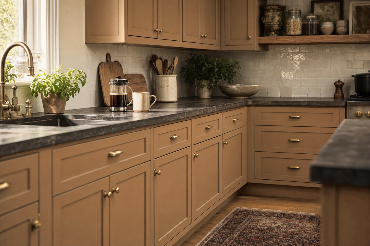 AC-orn by Benjamin Moore on cabinets