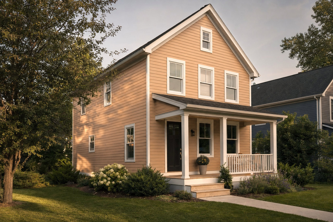 Autumn Leaf by Benjamin Moore on exterior