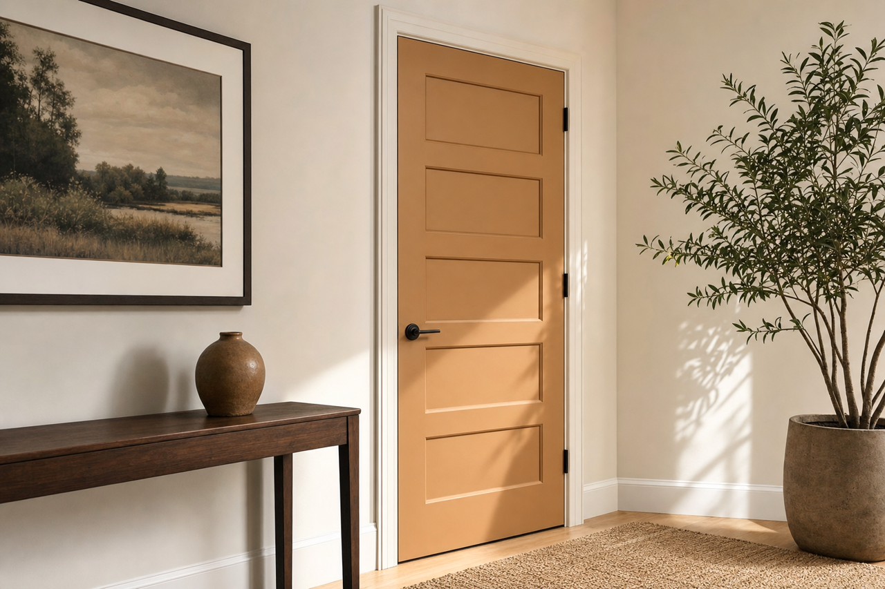 Autumn Leaf by Benjamin Moore on interior-doors
