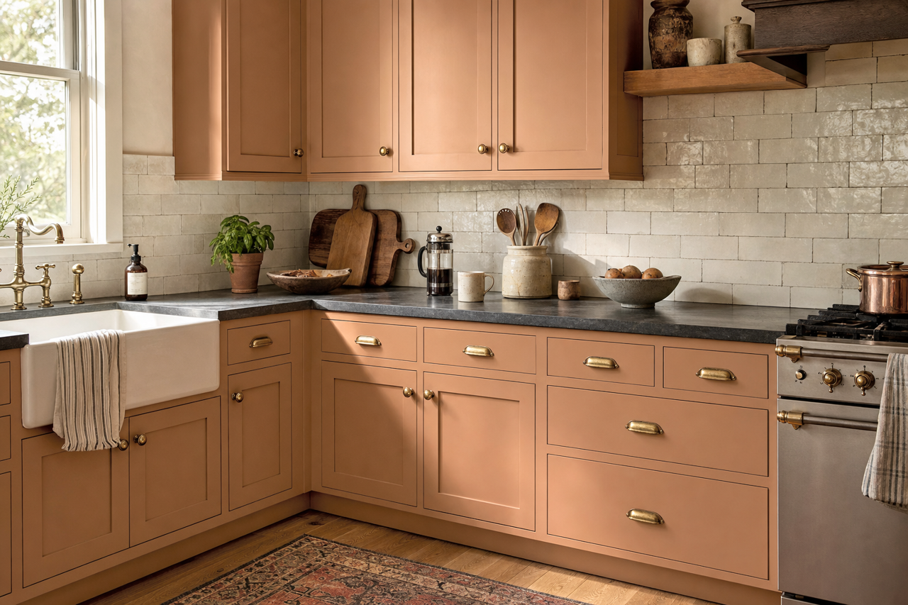 Old by Benjamin Moore on cabinets
