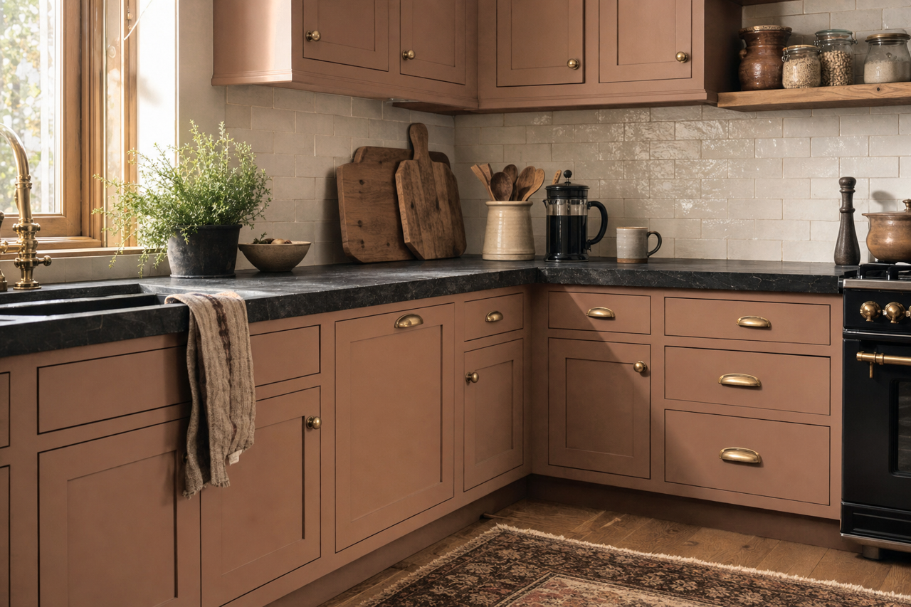 Maplewood by Benjamin Moore on cabinets