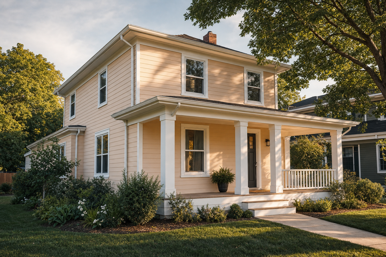 Onyx White by Benjamin Moore on exterior