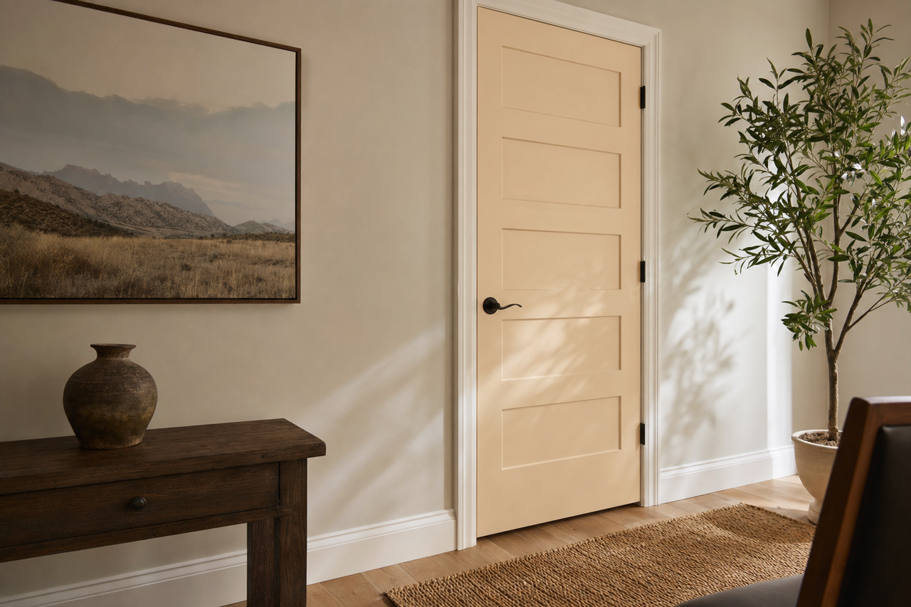 Onyx White by Benjamin Moore on interior-doors