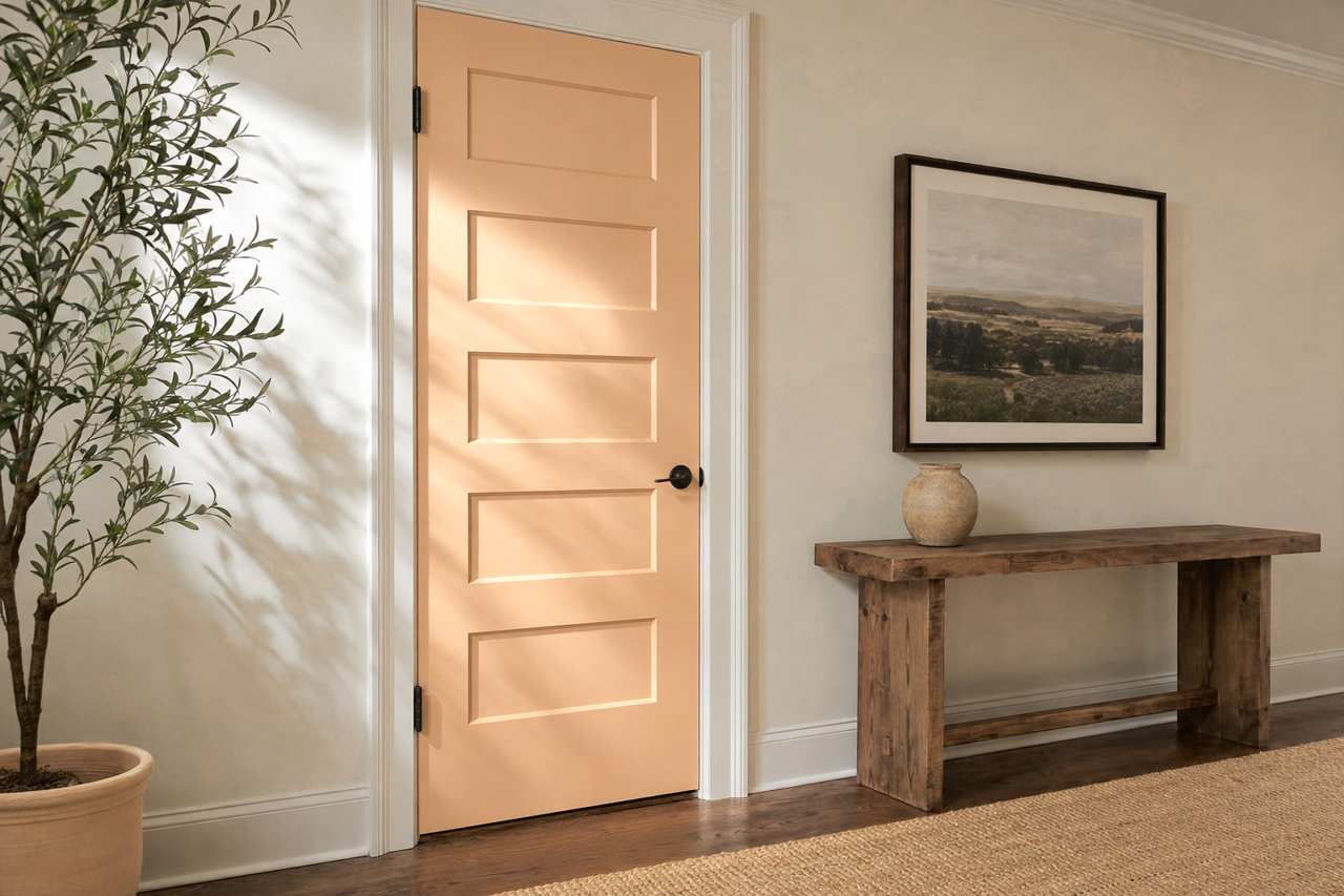 Toffee Cream by Benjamin Moore on interior-doors